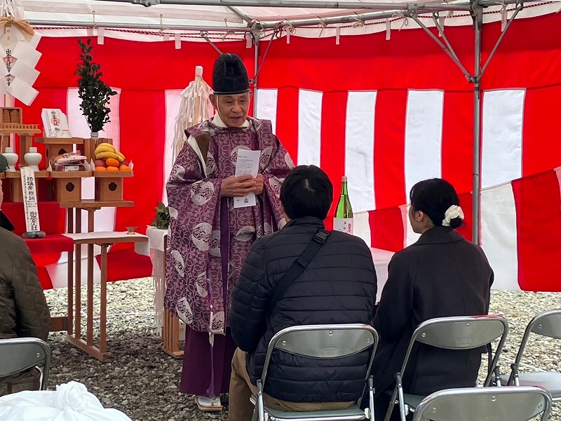 新築物件の地鎮祭に参加してきました 画像