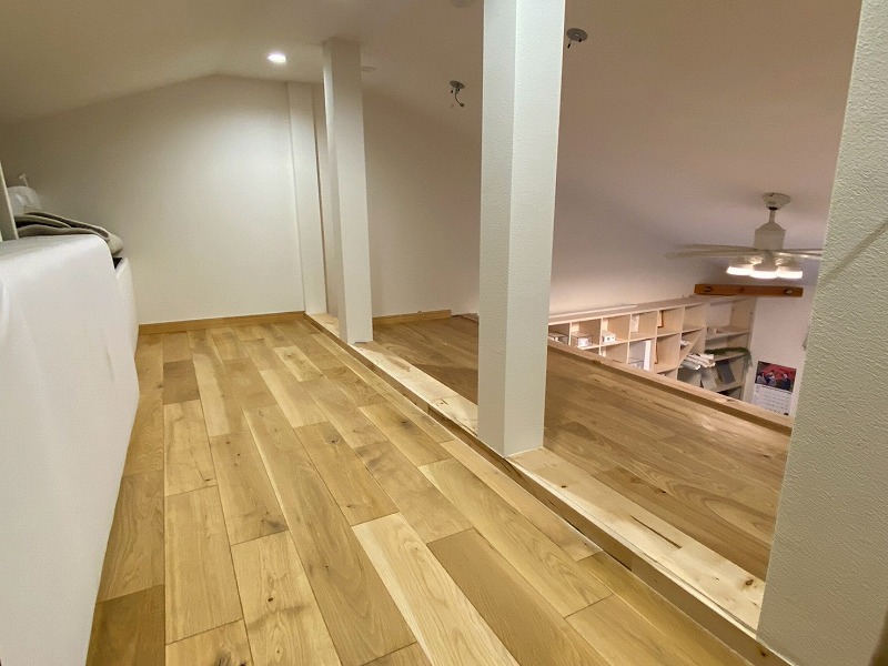 ロフト空間で、広さが1.5倍程度大きくなった様子。